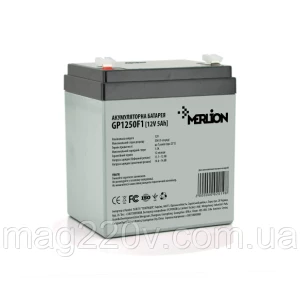 Изображение товара -  Акумуляторна батарея MERLION GP1250F1 (12V - 5.0 AH)