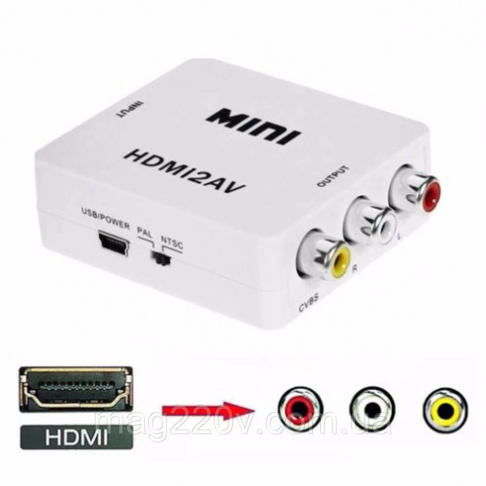 Перехідник, конвертер (перетворювач) з HDMI в RCA