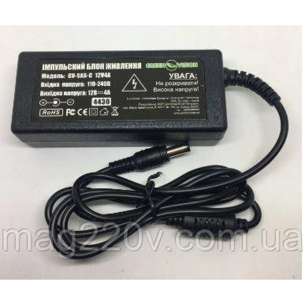 GV-SAS-C 12V/4A імпульсний адаптер живлення Green Vision