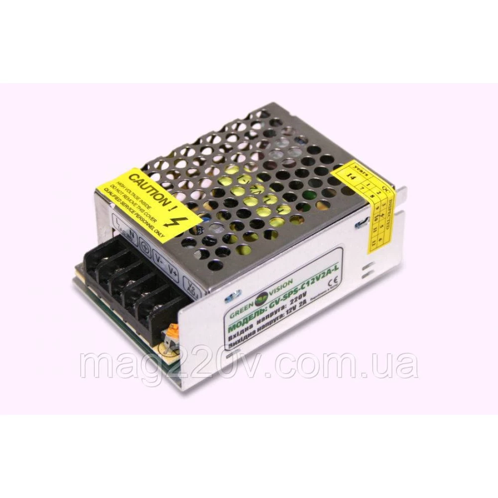 Імпульсний блок живлення Green Vision GV-SPS-H 12 V2 A-L (24 W)