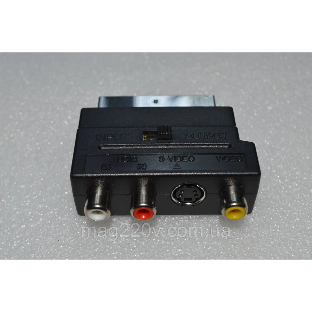 Перехідник SCART/3 RCA з перемикачем