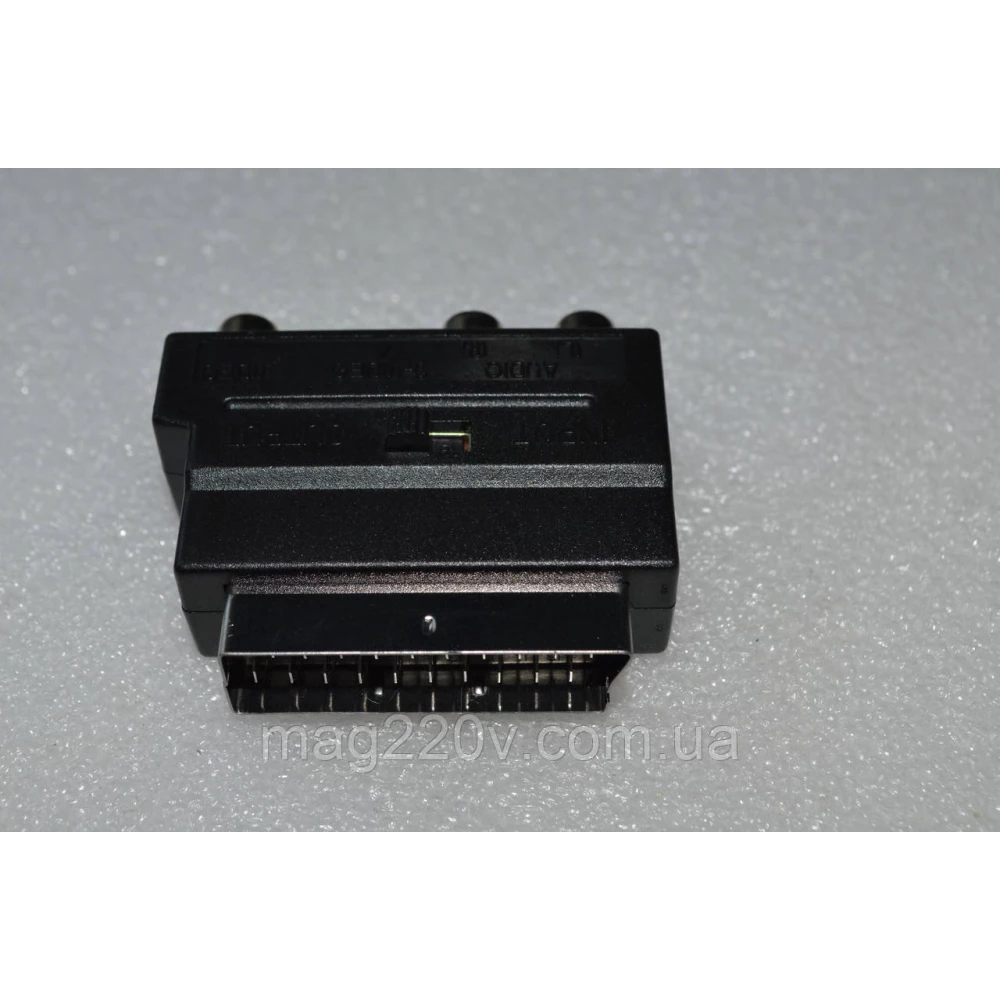 Перехідник SCART/3 RCA з перемикачем