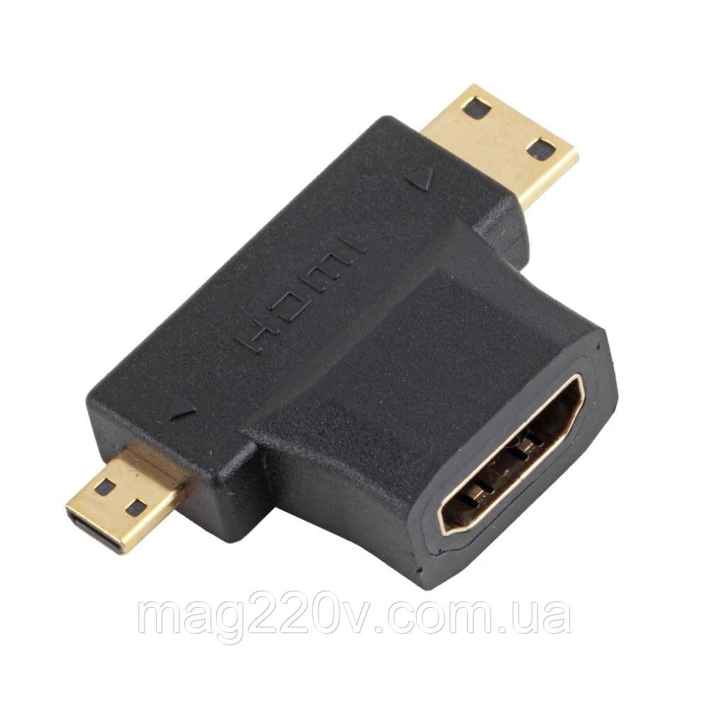 Перехідник 3 в 1 HDMI/mini HDMI/ micro HDMI