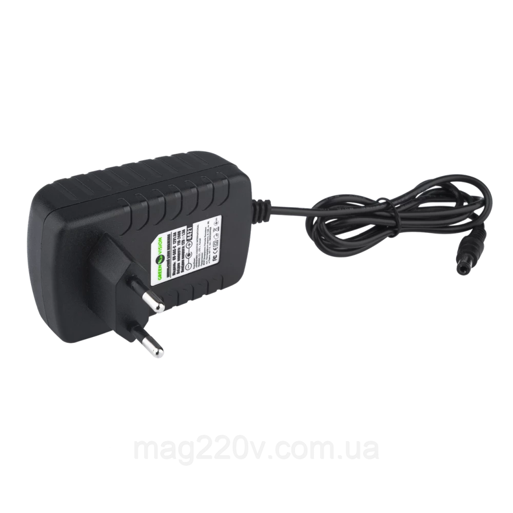 GV-SAS-T 12V/1.5A імпульсний адаптер живлення Green Vision