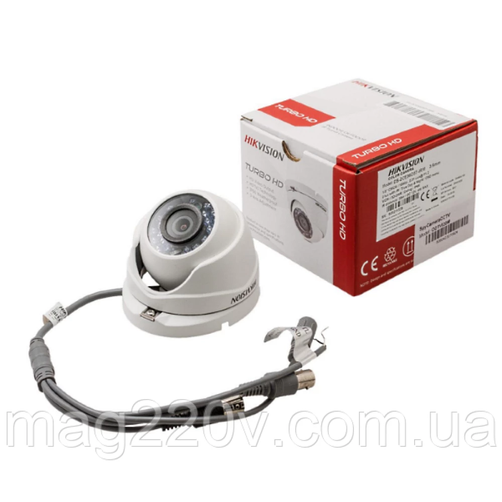 1 Мп Turbo HD відеокамера Hikvision DS-2CE56C0T-IRMF (3.6)