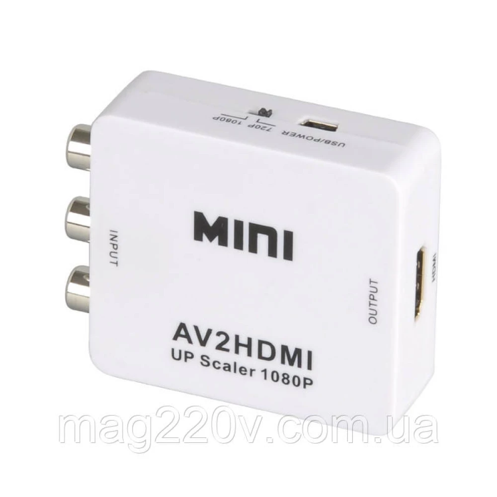 Перехідник. конвертер (перетворювач) з RCA в HDMI