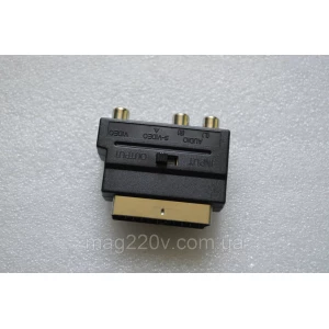Изображение товара -  Перехідник SCART/3 RCA з перемикачем