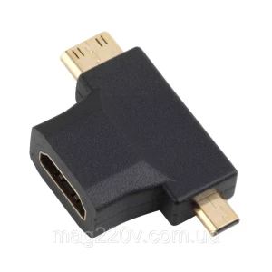 Изображение товара -  Перехідник 3 в 1 HDMI/mini HDMI/ micro HDMI