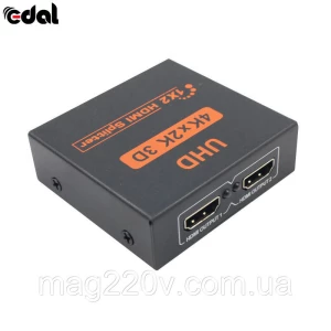 Изображение товара -  HDMI 4К сплітер 1х2 (на 2 виходи)