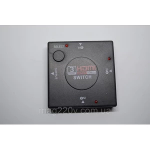 Изображение товара -  HDMI switch (сумматор) 3x1 (3 входи/1 вихід)