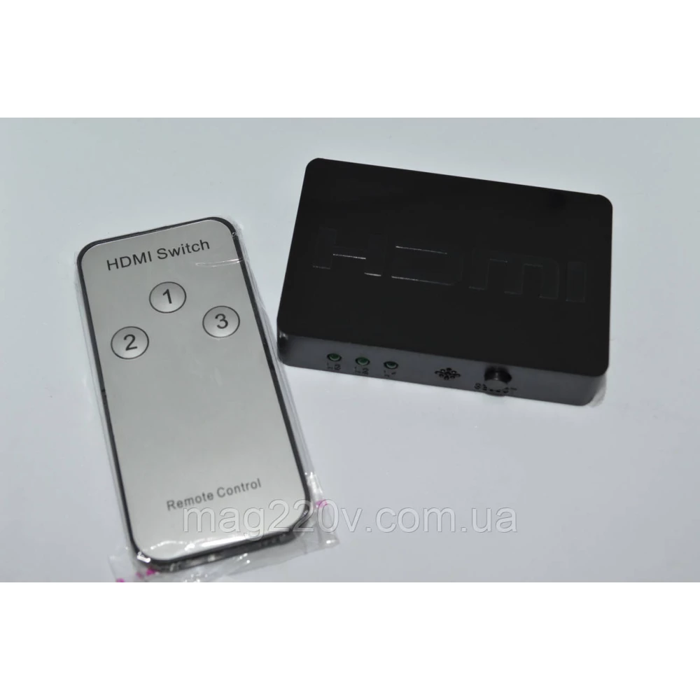 HDMI switch (сумматор) 3x1 підтримка 3 D з пультом