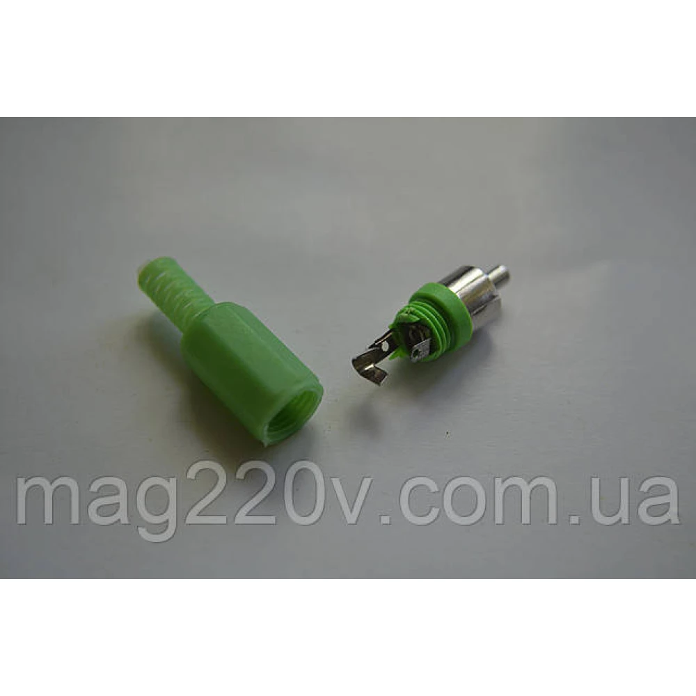 Штекер RCA (зелений)