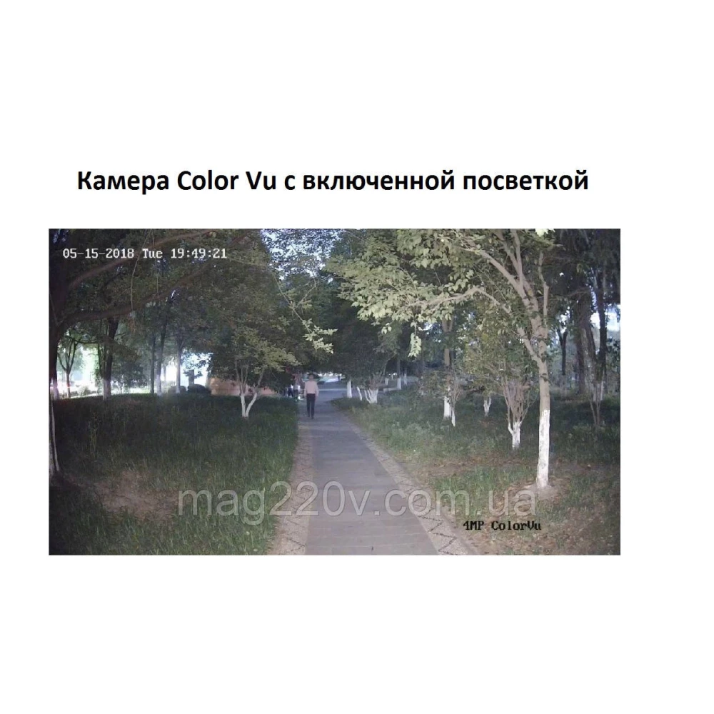 Камера відеоспостереження Hikvision DS-2CE10DFT-F Color VU ніч у кольорі