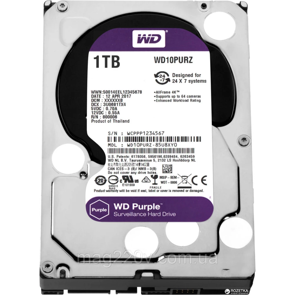 Жорсткі диски HDD WD10PURZ