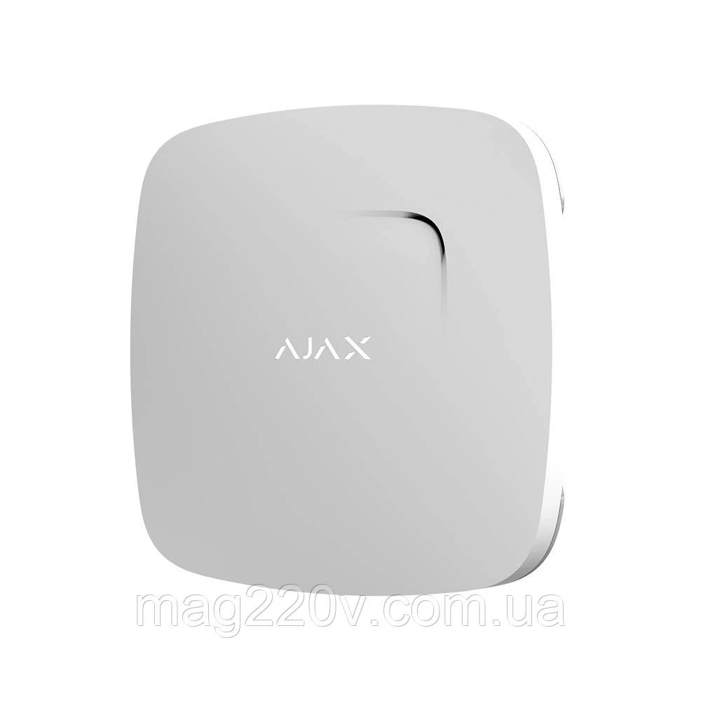 Бездротовий датчик детектування диму Ajax FireProtect білий