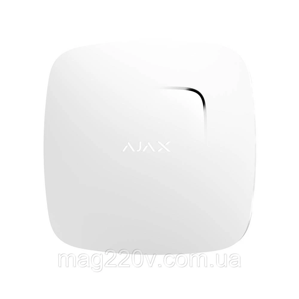 Бездротовий датчик детектування диму Ajax FireProtect білий