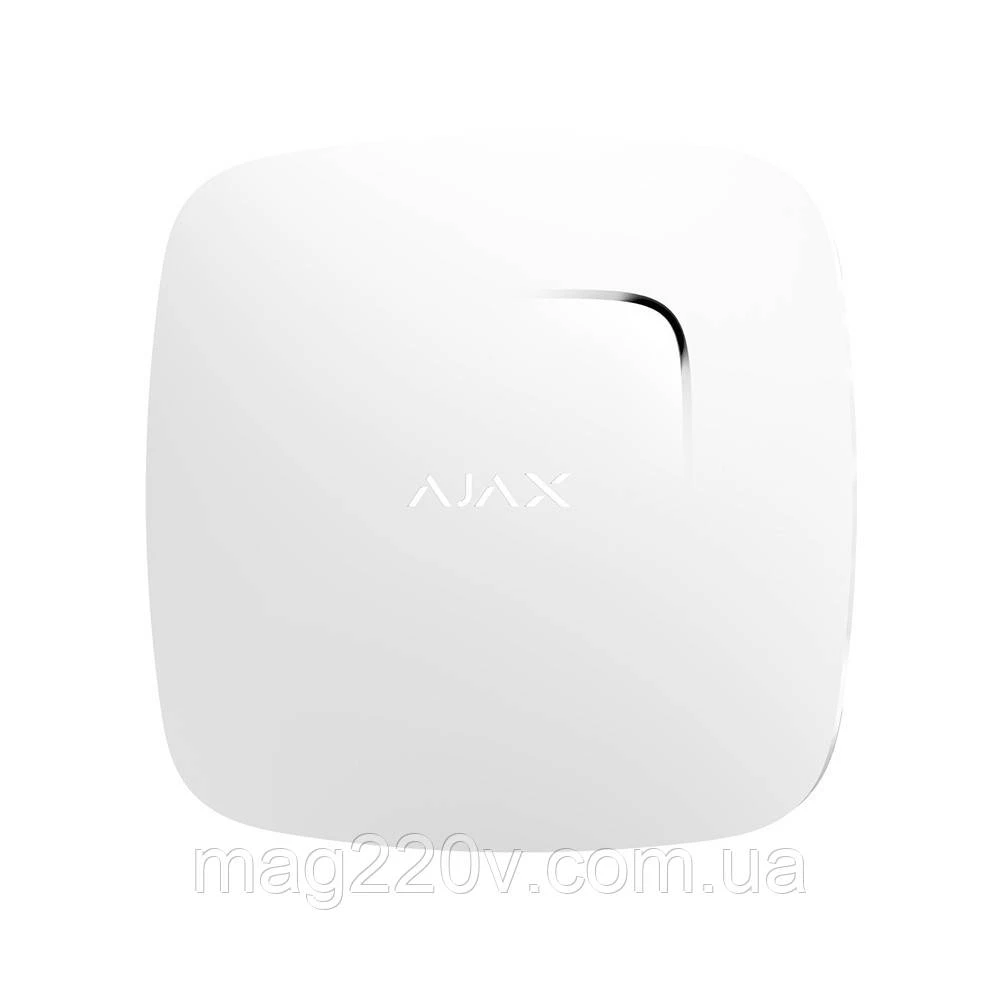 Бездротовий датчик детектування диму та чадного газу Ajax FireProtect Plus білий