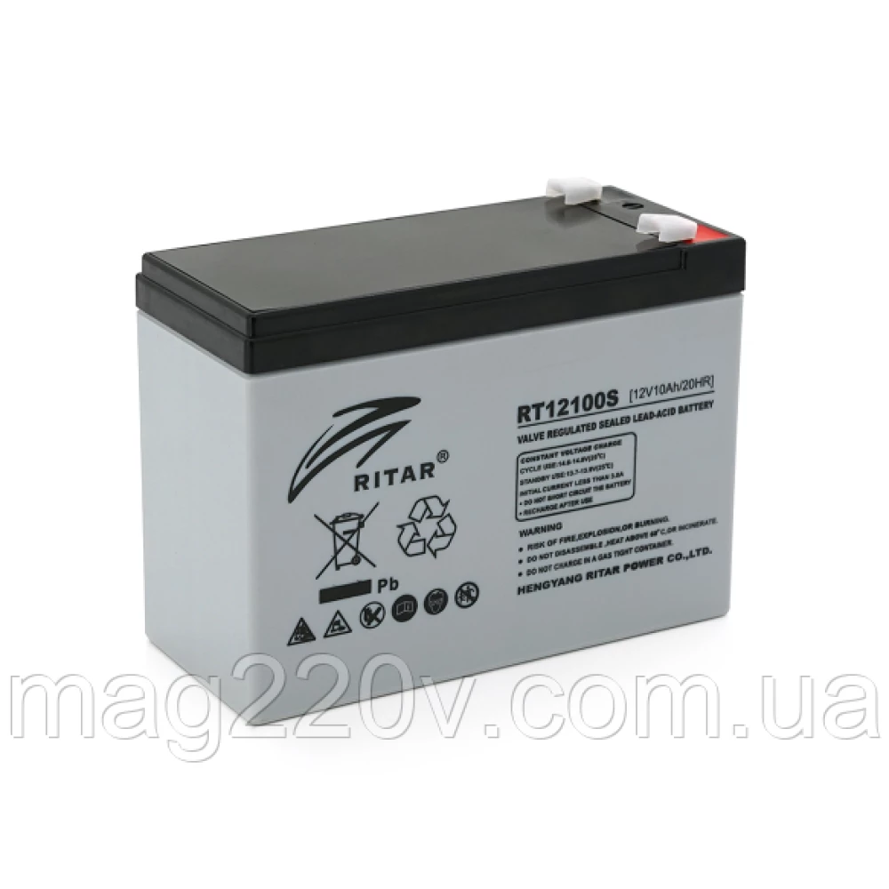 Акумуляторна батарея AGM RITAR RT12100S, Gray Case, 12V 10.0Ah