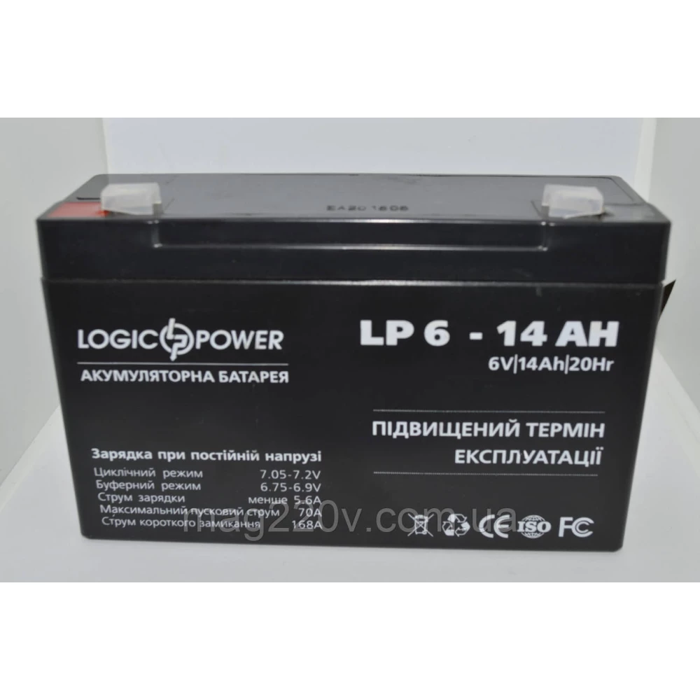Акумулятор (акумуляторна батарея) LogicPower LPM 6-14AH
