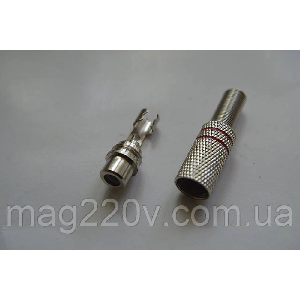 Гніздо RCA метал (червоний)